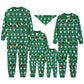 Matching Family Christmas Pajamas with Gingerbread and Tree Festive Print
