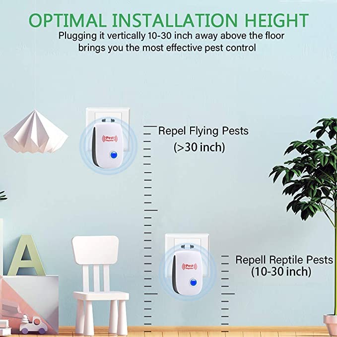 Indoor Ultrasonic Rodent Repeller with Electronic Pest Deterrent Technology for Home Use