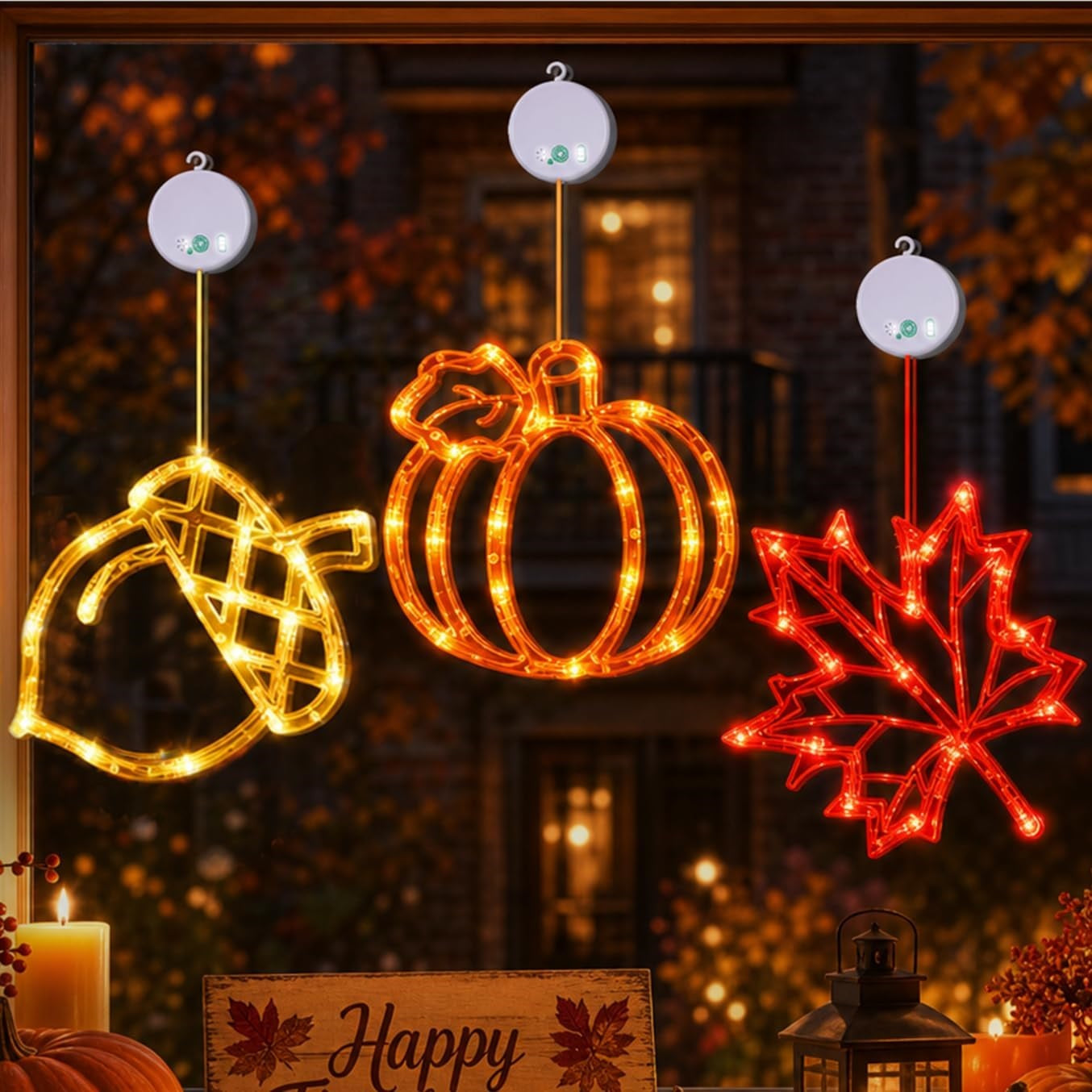 Fall Decor LED Lights 2026, Thanksgiving Decorative Lights for Autumn Home, Mantel, Table and Seasonal Displays