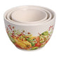 Ceramic Pumpkin Shaped Food Prep and Serving Bowl Set with Nesting Design