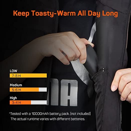 USB Thermal Heated Vest with Detachable Hood for Outdoor Cold Weather
