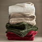 Ultra Soft Fleece Throw Blanket with Plush Ribbed Texture for Couch