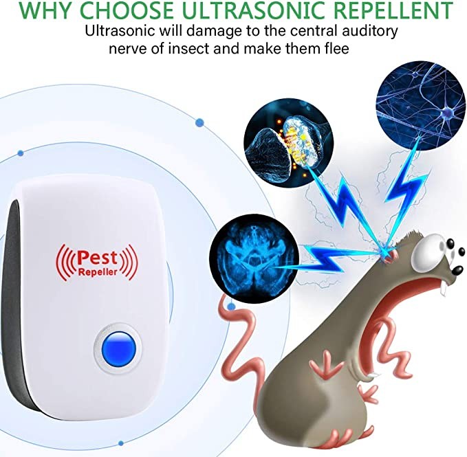 Indoor Ultrasonic Rodent Repeller with Electronic Pest Deterrent Technology for Home Use