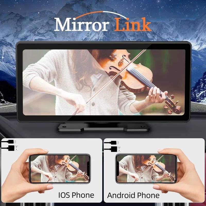 10.26 inch Car Stereo with Wireless Phone Pairing and Backup Camera