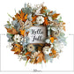 20 Inch Harvest Fall Wreath, Pumpkin and Berry Autumn Wreath for Front Door, Thanksgiving and Seasonal Home Decor