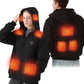 Unisex Electric Heated Fleece Pullover Sweatshirt with Included Battery Pack