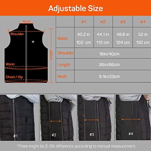 USB Thermal Heated Vest with Detachable Hood for Outdoor Cold Weather