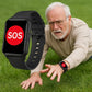 Elderly Health and Safety Wrist Watch with Automatic Fall Alert and Location Tracking