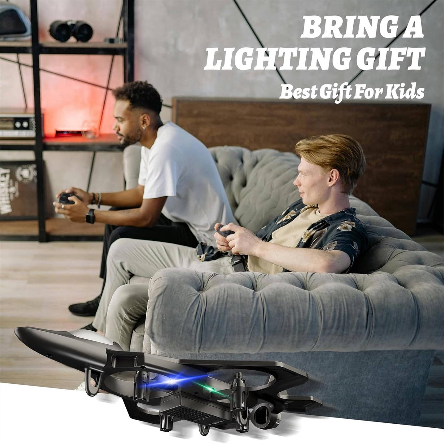 RC Remote Control Airplane, 2 Battery Electric Toy Plane for Kids and Adults, Black
