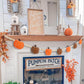 Felt Pumpkin Bead Garland, Fall and Thanksgiving Decorations for Mantel, Fireplace, Table Centerpiece and Autumn Home Decor