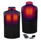 Mens Electric Heated Vest with Rechargeable Battery Pack and Fleece Lining