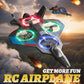 RC Remote Control Airplane, 2 Battery Electric Toy Plane for Kids and Adults, Black
