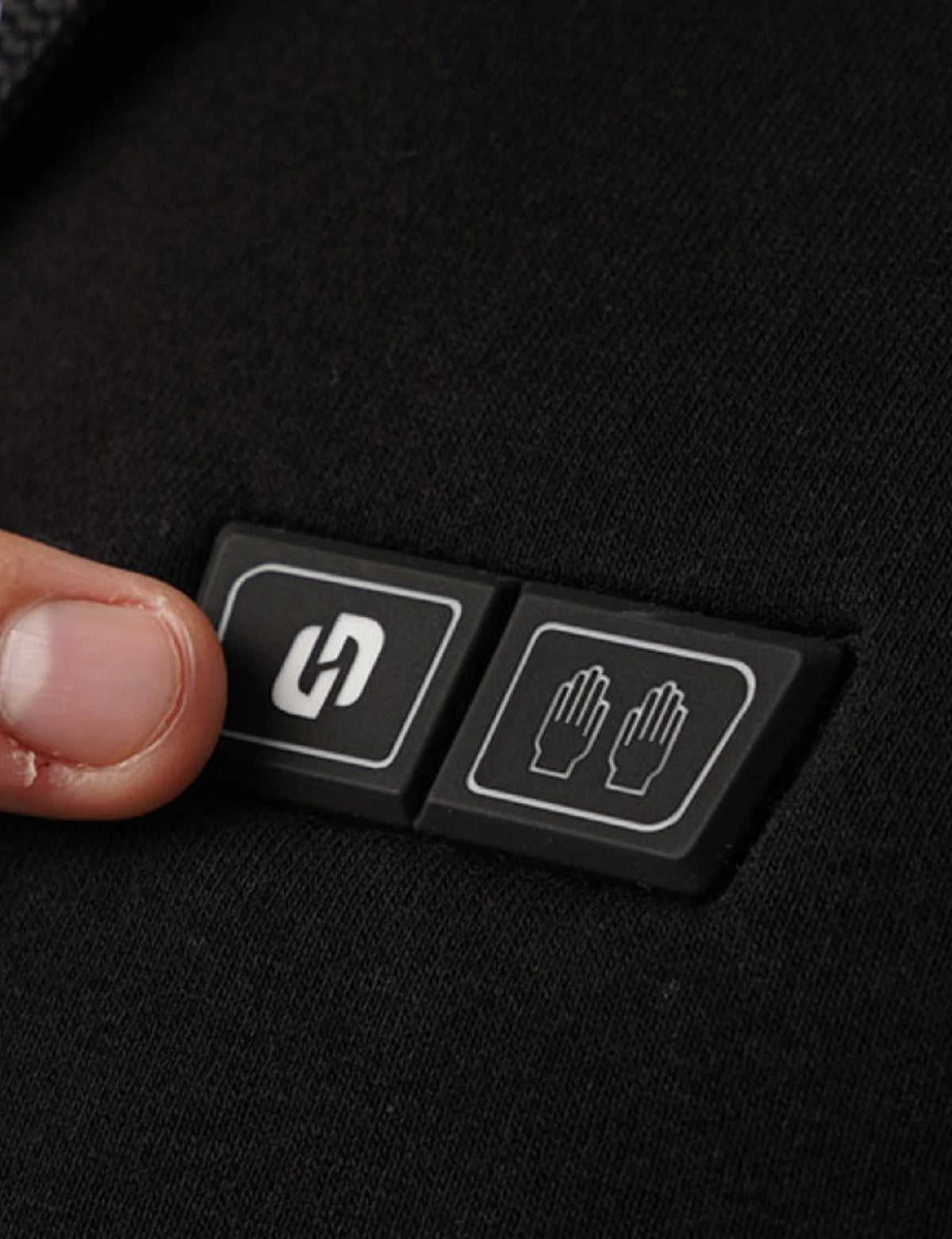 Mens Electric Heated Zipper Sweatshirt with Rechargeable Battery Pack and Dual Heating Zones