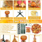 5 Ft Lighted Maple Leaf Tree, Waterproof Tinsel Fall Decoration with 50 Warm White LED Lights and Pumpkin Ornaments, Battery Operated Thanksgiving Decor