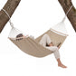 Cotton Canvas Hammock for Two with Braided Suspension Ropes and Carry Bag