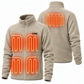Heated Fleece Jacket with Five Carbon Fiber Zones and Power Bank Compatibility