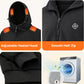 Unisex Electric Heated Fleece Pullover Sweatshirt with Included Battery Pack