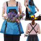 Water Resistant Garden Apron with Cross Back Straps and Dual Pockets, Adjustable Fit
