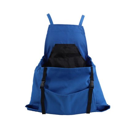 Water Resistant Garden Apron with Cross Back Straps and Dual Pockets, Adjustable Fit