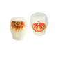 Ceramic Pumpkin Salt and Pepper Shaker Set with Harvest Design