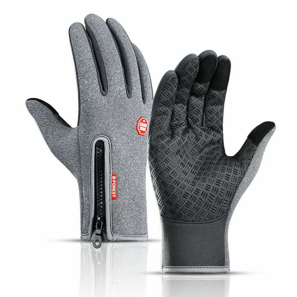 Touchscreen Winter Gloves with Thermal Lining and Textured Grip, Waterproof