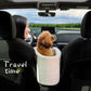 Small Pet Car Seat with Safety Lanyard and Four-Sided Walls for Dogs and Cats