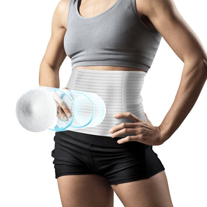 Hernia Support Belt with Removable Silicone Pad and Hook Closure
