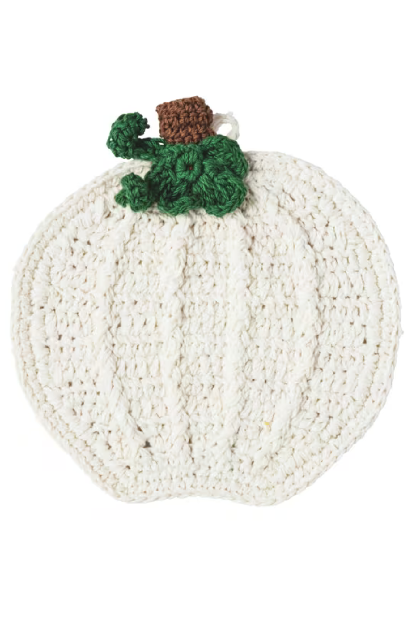 Crocheted Pumpkin Trivet with Cotton Construction and Heat-Resistant Surface