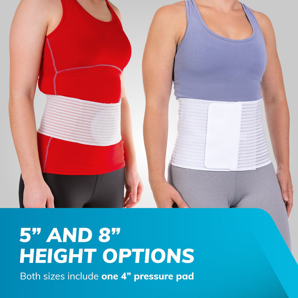 Hernia Support Belt with Removable Silicone Pad and Hook Closure