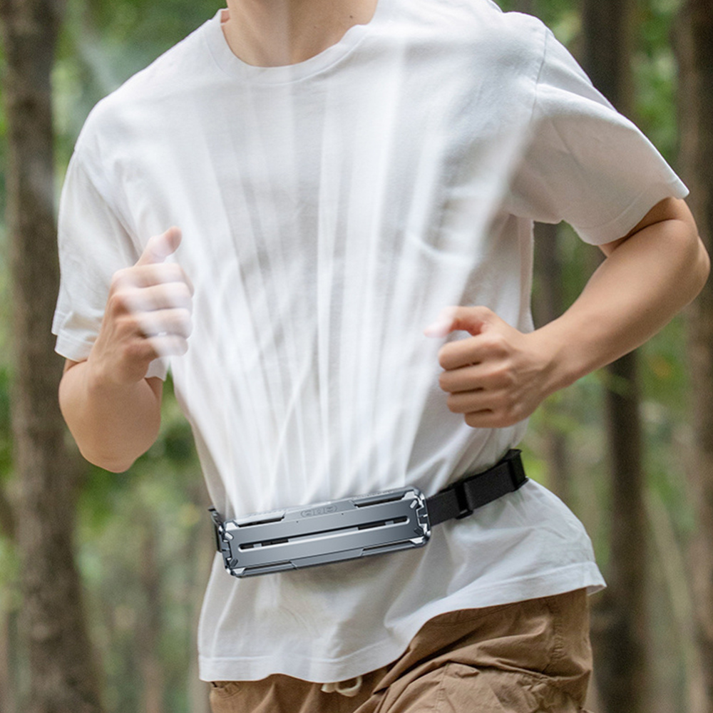 Waist Fan with Adjustable Belt and Multiple Speed Settings for Outdoor Activities