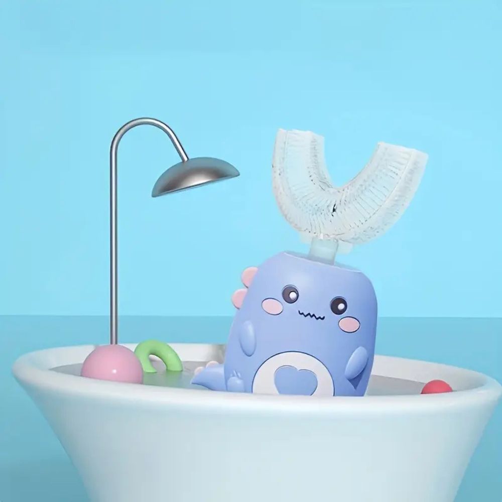 Sonic Kids Toothbrush with U-Shape Brush Head and Blue Light Technology, Rechargeable