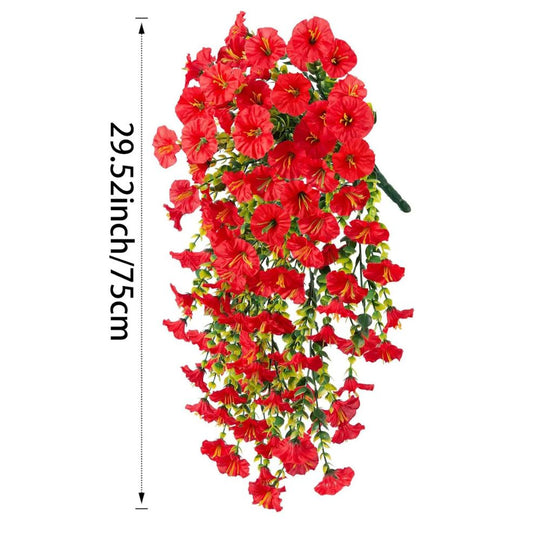 UV Resistant Artificial Morning Glory Hanging Decor