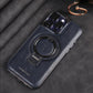 Textured iPhone Case with Foldable Kickstand and Magnetic Ring Alignment