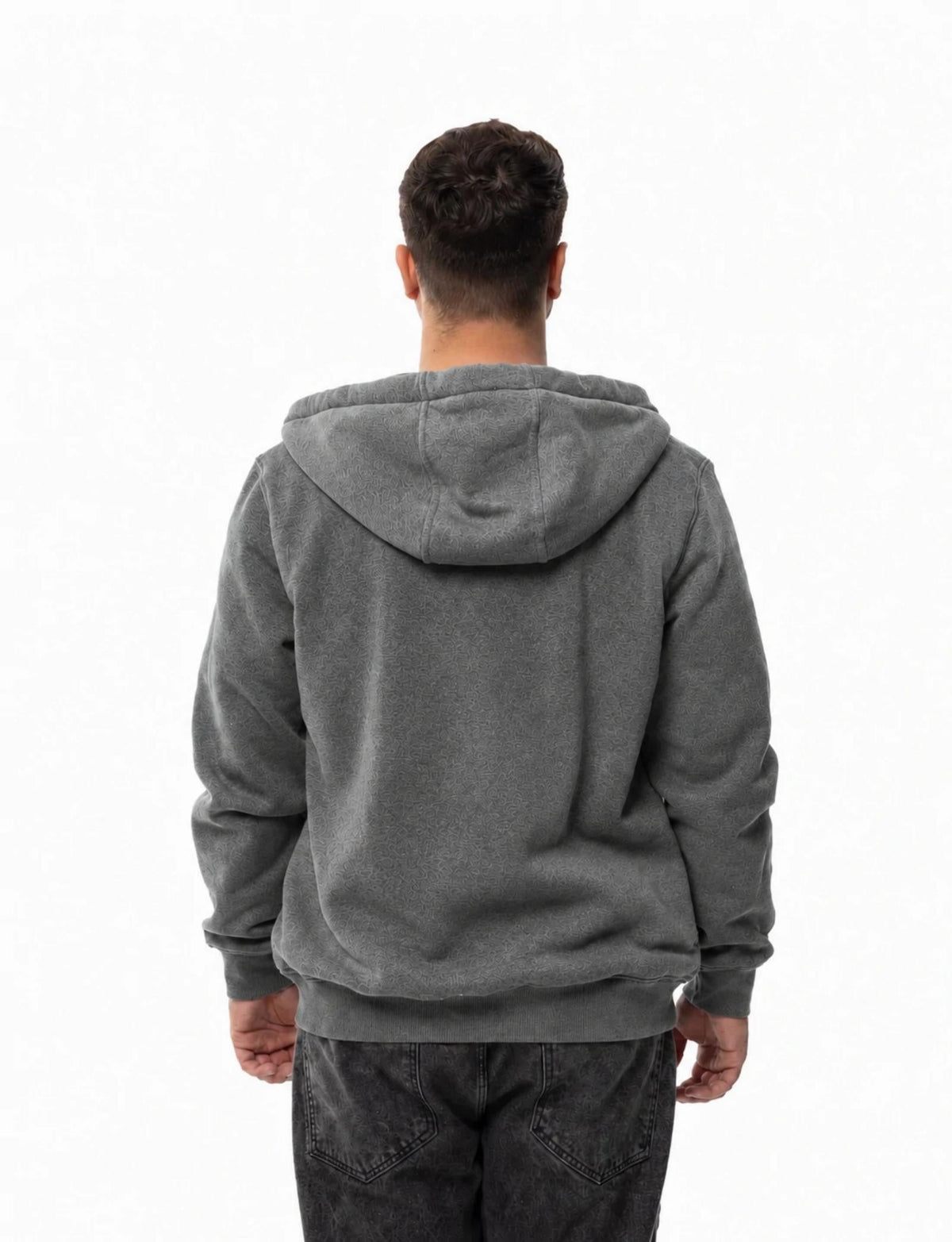 Mens Electric Heated Zipper Sweatshirt with Rechargeable Battery Pack and Dual Heating Zones