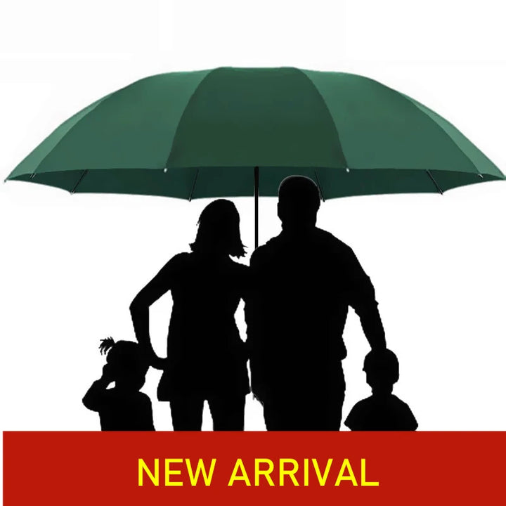 Super Large Folding Umbrella, Windproof, Folding Design for Rain and Sun