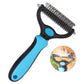 Undercoat Removal Brush with Rounded Steel Teeth for Medium to Long Fur