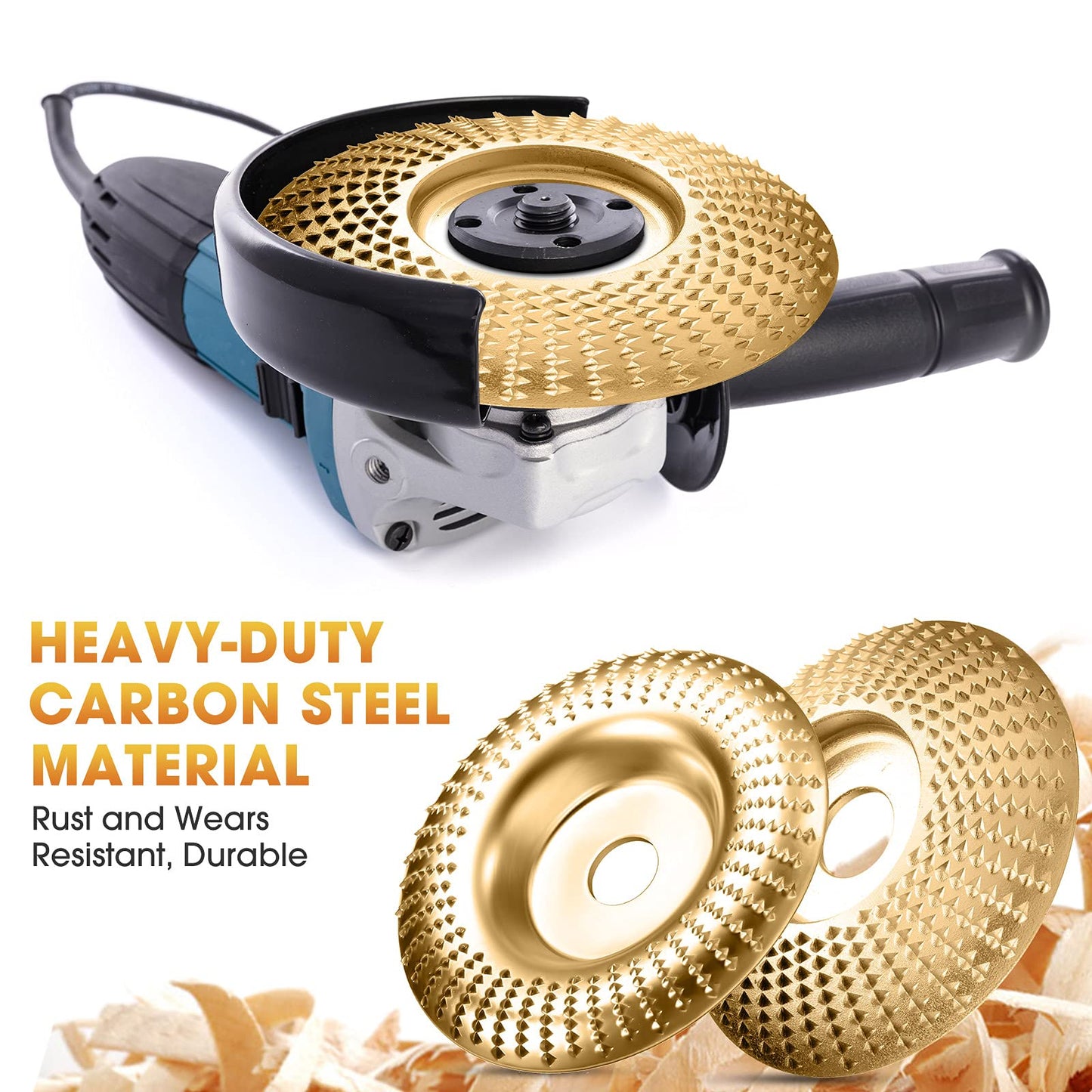 Tungsten Carbide Grinding Disc Set for Angle Grinder with Flat, Beveled and Arc Profiles
