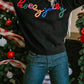 Womens Pullover with High Stretch Rib Knit and Front Panel, Black