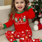 Childrens Lined Pajama Set with Holiday Graphics and Long Sleeves