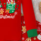 Childrens Lined Pajama Set with Holiday Graphics and Long Sleeves