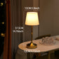 Rechargeable Table Lamp with Touch Dimming Control and Fabric Shade