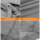 Mens Electric Heated Zipper Sweatshirt with Rechargeable Battery Pack and Dual Heating Zones