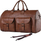 Convertible Travel Duffle Bag with Garment Buckles and Shoe Compartment, Telescoping Handle