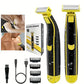 Men's Electric Shaver and Trimmer, Rechargeable Wet and Dry Grooming Kit