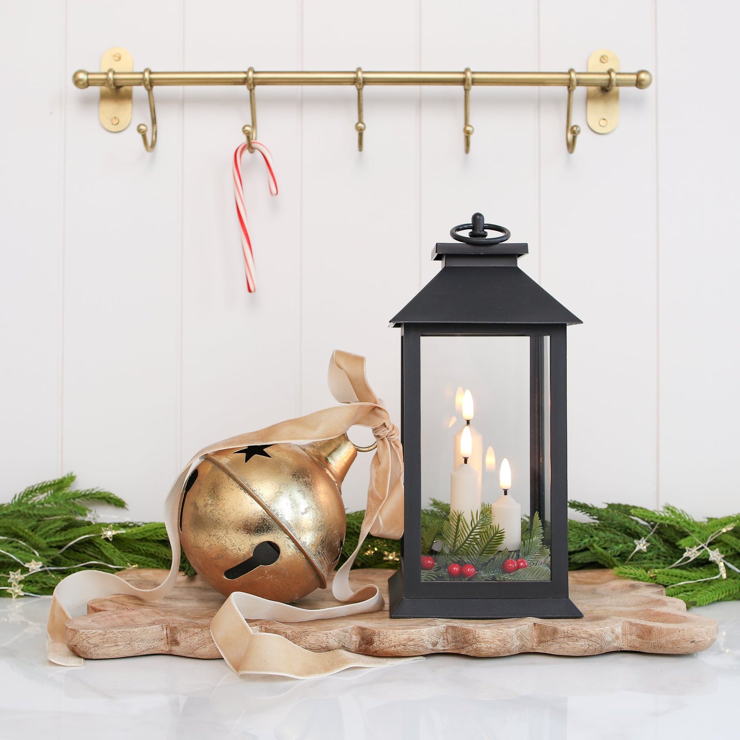 Vintage Golden Bell with Star Cutouts - Interior Delights