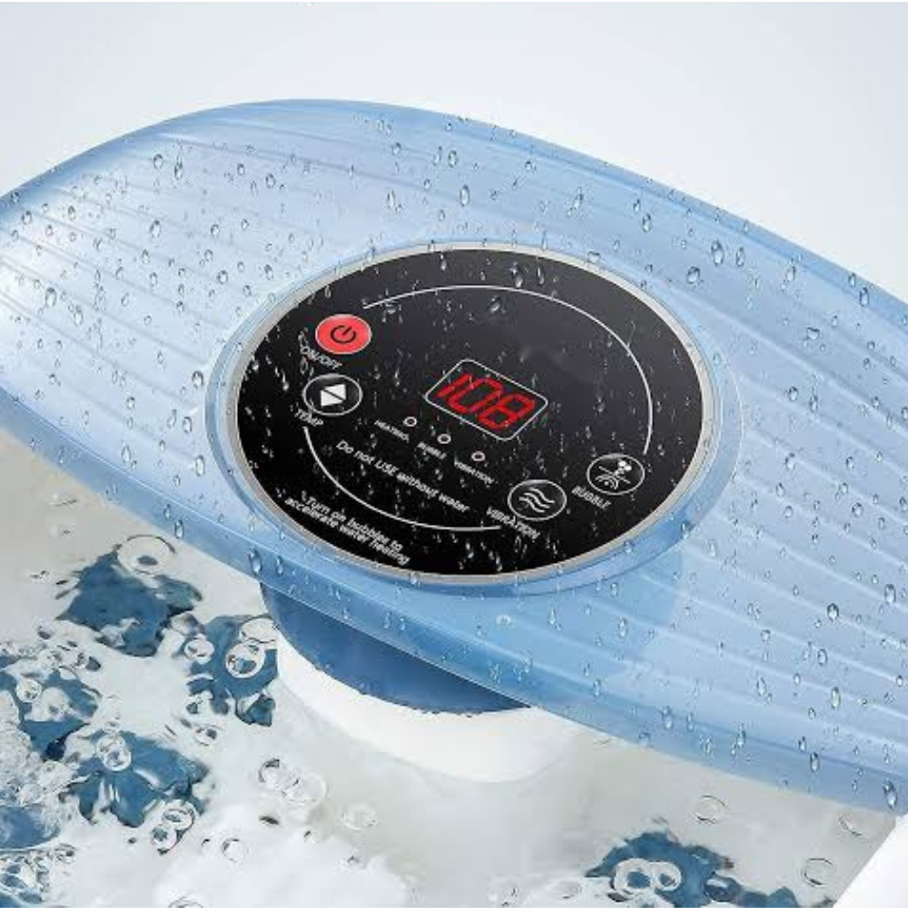 Foot Bath with Bubble Jets and Vibration Massage Rollers, Heated Water