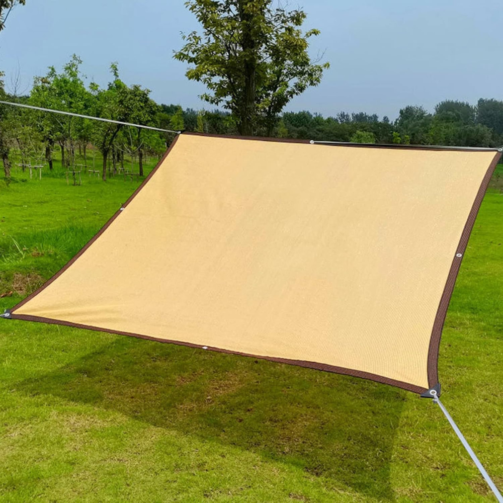 Mesh Shade Sail with Metal Grommets and UV Protection for Patios