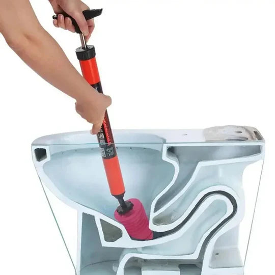High Pressure Toilet Plunger with Stainless Steel Body