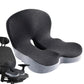 Seat Cushion with Memory Foam Core and Curved Backrest, Anti-Slip Base