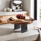 Wooden Sofa Armrest Tray with Secure Clip Attachment and Walnut  Finish